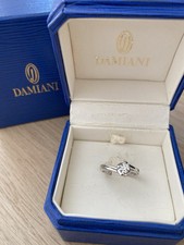 solitario oro bianco anelli con diamanti Damiani 0,35 Ct