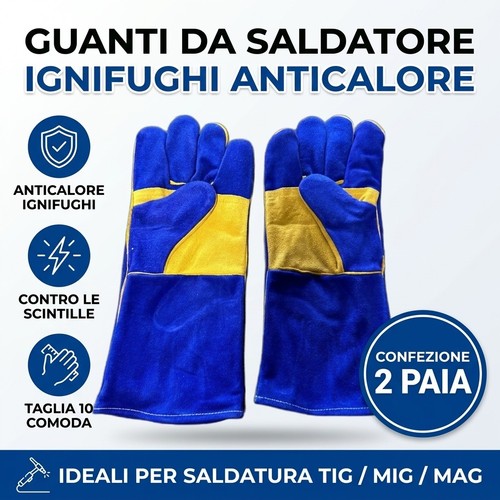 Guanti saldatore paia lavoro - saldatore,