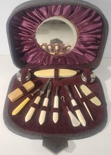 ANTIQUE GERMAN VICTORIAN MANICURE SET COMPLETE
