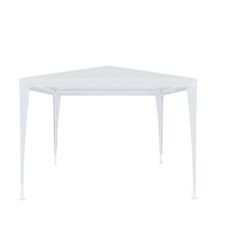 Gazebo 3x3 m da giardino esterno struttura in acciaio telo impermeabile bianco