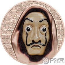 SALVATORE Dali Revolutionary Masks 1 Oz Moneta Argento 5$ Cook Islands 2018