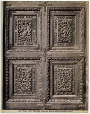 Palermo Cattedrale Porta del Portico Foto originale albumina Brogi 1890c L806