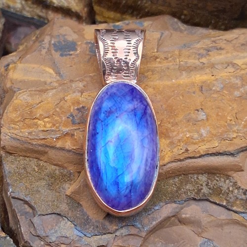 Ciondolo labradorite tinto - ciondolo,