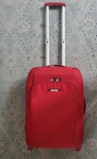 Valigia trolley cabina samsonite rossa 50x33x20 cm morbida manico estensibile