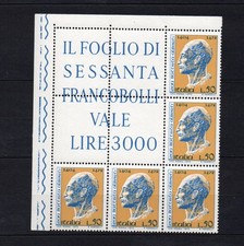 ITALIA** 1972  BLOCCO ANGOLARE