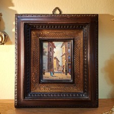 Quadro miniatura anni 50 scena