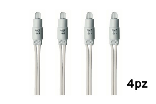 Spia led bianca 4pz - led,