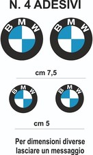 adesivi BMW vinile prespaziati  4 pz  per auto moto caschi