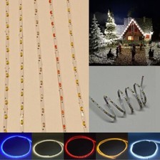 Mini catena luminosa led solo 1,6mm stretta 50cm 69 led kermesse mercato case vagoni