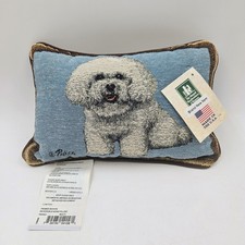 Cuscino punto ago cane Bichon