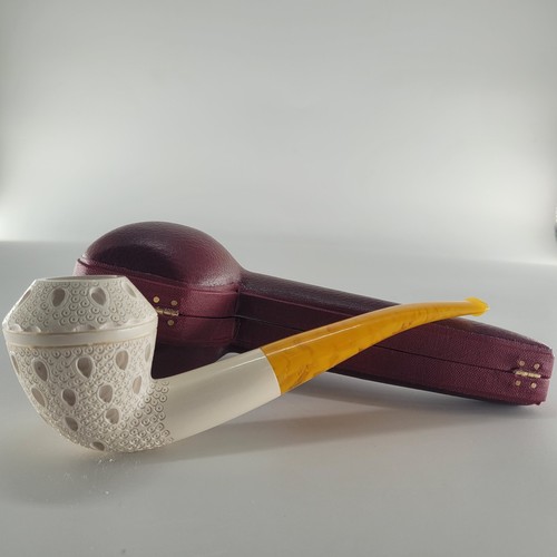 Ornate bulldog meerschaum - , pipe