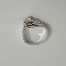 Anello solitario con diamante 0.44 Ct Oro 18kt  (Mod. Valentino)
