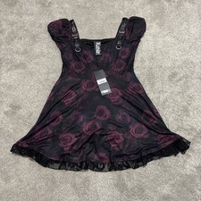 Abito Killstar floreale gotico punk rose KSRA012959L nuovo con etichette