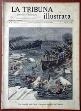 TRIBUNA ILLUSTRATA 1907 #18 arresto di Errico Alfano - Club aniene regate tevere