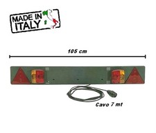 BARRA PORTATARGA POSTERIORE CON FANALI E CAVO PER  RIMORCHIO CARRELLO AGRICOLO /