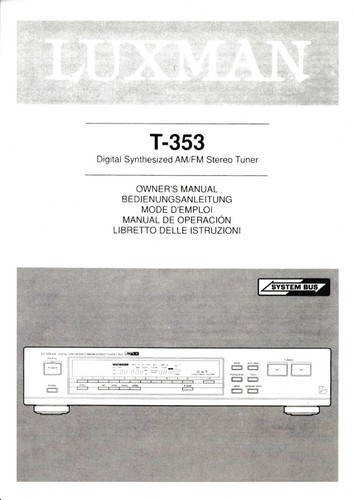 Manuale uso per luxman - d'uso,