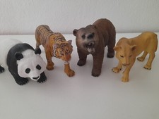 Animali Schleich in blocco . Orso panda leonessa e tigre