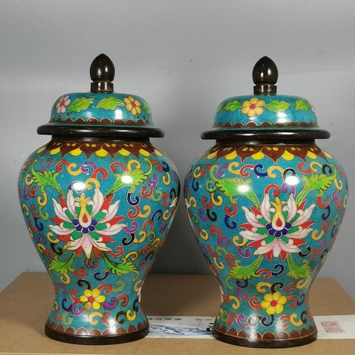 Vaso cloisonne rame cinese
