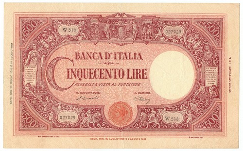 500 lire barbetti - barbetti, grande