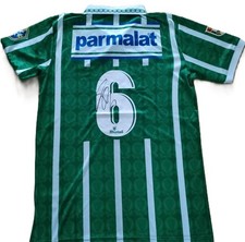 Maglia Home firmata a mano Roberto Carlos numero 6 Palmeiras con certificato di autenticità (2)