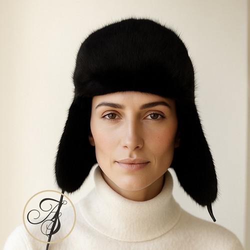 Cappello aviatore visone - in,