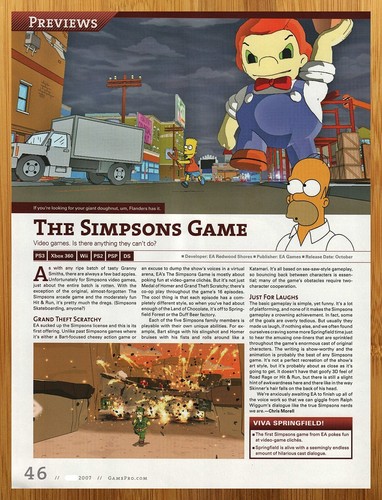 2007 simpson gioco - 2007, i