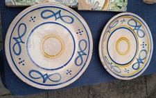 Antica Coppia Piatti Maiolica