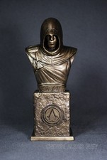 STATUA BUSTO IN FINTO BRONZO SCOLPITO PERSONALIZZATA ISPIRATA AL CREDO ASSASSINO ALTAIR