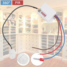 Sensore di Movimento 360° PIR Rilevatore Luce Infrarossi da Incasso da 8m BN