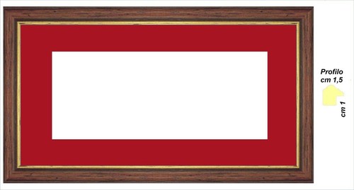 Cornice noce filo oro con - noce,