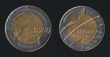 San marino 500 lire 1990 - san, la