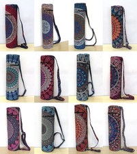 Borsa tappetino yoga fatta a mano, borsa yoga elegante stampata mandala tracolla