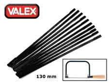 SET 10 LAME PER SEGHETTO DA TRAFORO LUNGHEZZA 130 mm 18 DENTI/POLLICE "VALEX"