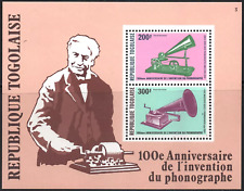 Togo 1978 Edison, inventore, fonografo, fisica, scienza, persone, m/s MNH