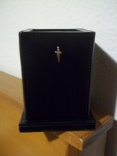 Porta penne in pelle da scrivania firmato Cesare Paciotti