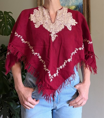 Poncho scialle lana - , vintage