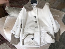 giacca montone Elisa Cavaletti   Calda con interno in eco pellicciai bianca 