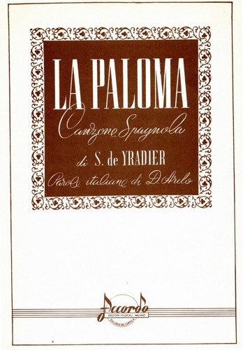 Spartito musicale paloma - musicale, la