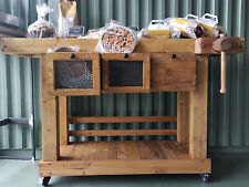 Banco Falegname per ARREDO NEGOZIO legno massello 160x50h90cm PERSONALIZZABILE