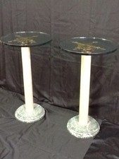 Coppia Di Tavolini In Marmo Vetro E Bronzo Anni 40