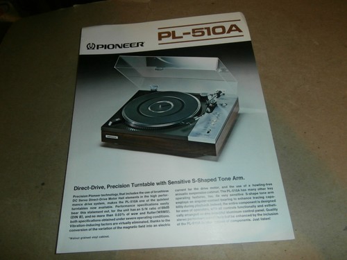 Brochure pioneer 510a - pioneer, pl-510a
