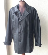 Giaccone in pelle tipo Ministeriale ultimissimi modelli anni '80 tg. L/XL