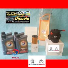 KIT TAGLIANDO ORIGINALE CITROEN C3 (02-09) 1.4 HDI TOTAL 5W40 + FILTRI ORIGINALI