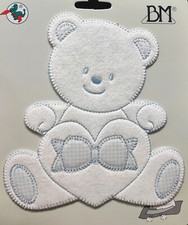 PATCH APPLICAZIONE RICAMATA TERMOADESIVA DECORO PER COPERTINA BIMBO NEONATO