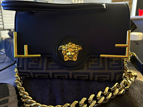 Fendi logo black brown - logo,
