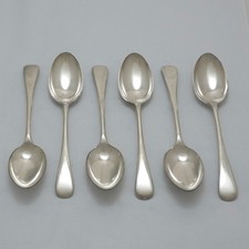 OLD ENGLISH Design CSSA EPA Sheffield Silver Servizio Posate Sei Cucchiai da Tavola