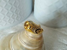 BAGUE DE CREATEUR VERMEIL OR