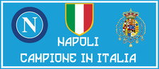 STRISCIONE SCUDETTO NAPOLI 200X100 cm FORZA NAPOLI CAMPIONE D'ITALIA QUARTO SCUD