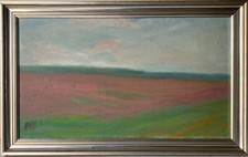 Dipinto A Olio Impressionista Ampio Paesaggio Scandinavo Del 20° Secolo Firmato