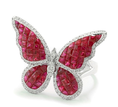 Anello rubino brillante - brillante, 3,00